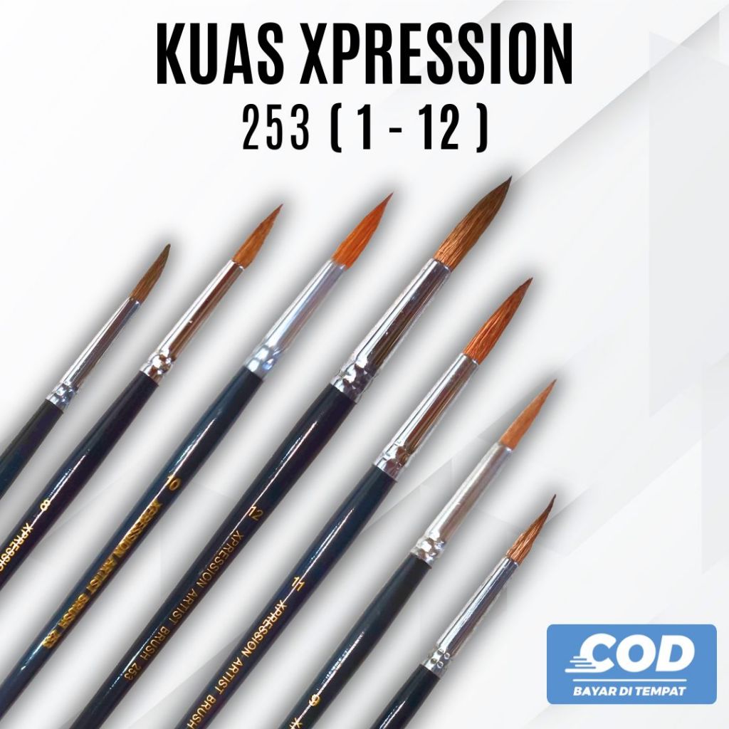 XPRESSION 253 ROUND PAINTING BRUSH (1 - 12) - แปรงพ่นสียี่ห้อ XPRESSION