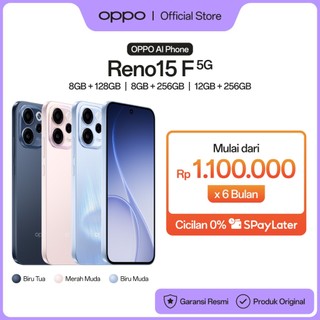 [BARU] OPPO Reno15 F 5G 8+128/256GB & 12+256GB [AI Portrait Glow 50MP Ultra Wide Selfie Camera, 7000mAh Large Battery 80W SUPERVOOC, 5-Year Fluency Authentication]