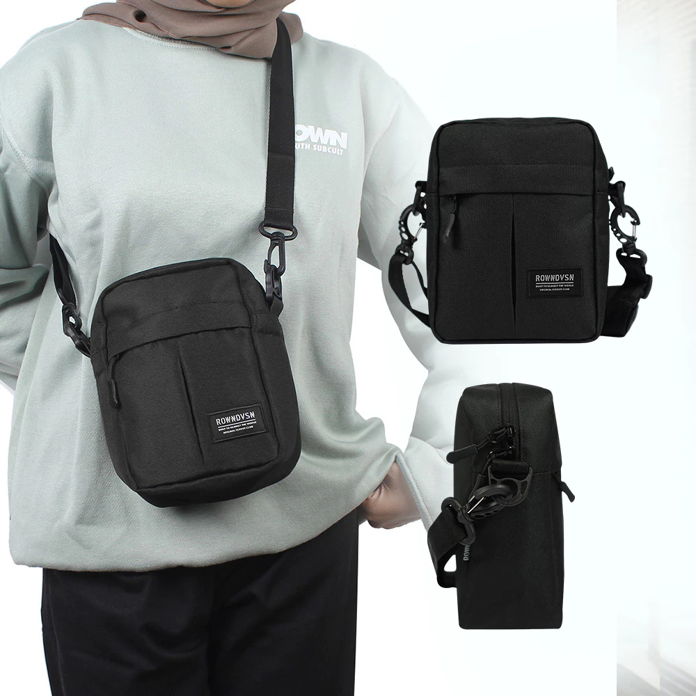 Rown Division Supply Sling Bag สีดํา - Rowndvsn Paquito Black Sling Bag