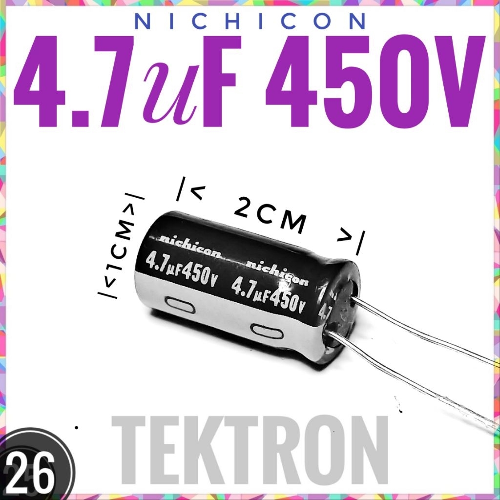 4.7uF 450V N1CHICON Elco Elko 475 105C ตัวเก็บประจุคุณภาพสูงเดิมแท้