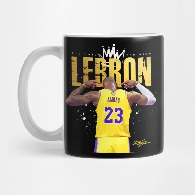 Lebron James Go Crazy Celebration - แก้วกาแฟ Lebron James Los Angeles Lakers