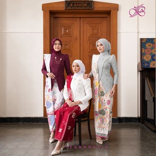 IZARABATIK - Kartika Series Jacquard Fukuro Bross Set Kebaya Janggan Batik Modern Couple Wisuda Lamaran Tunangan Kondangan Bridesmaid