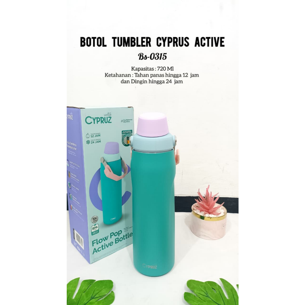 CYPRUS TUMBLER DRINKING BOTTLE 720ML CAPACITY BS-0315 ACTIVE