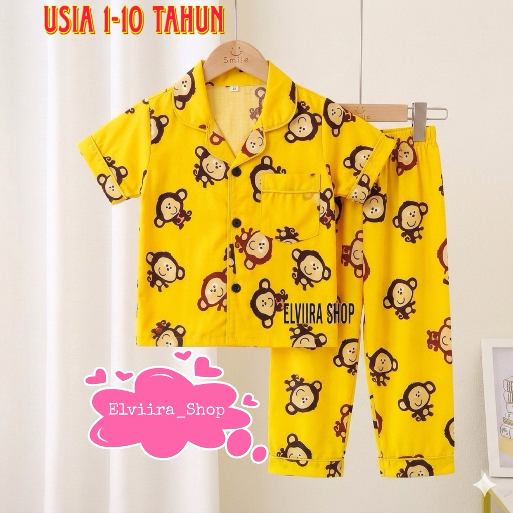 MONKEY MOTIF CHILDRENS PAJAMAS / CHILDRENS SLEEPWEAR / CHILDRENS SUITS / MODERN CHILDRENS CLOTHES