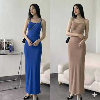 MAXI LONG DRESS PARTY KOREAN STYLE BODYCON TERBARU // TANKTOP MAXI DRESS BODY FIT QUALITY PREMIUM