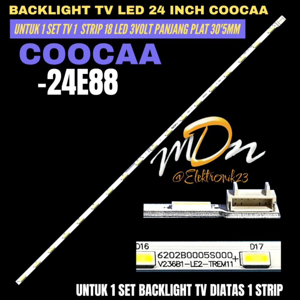 COOCAA 24 นิ้ว LED TV BACKLIGHT 24E88 COOCAA 24 นิ้ว LED TV BACKLIGHT