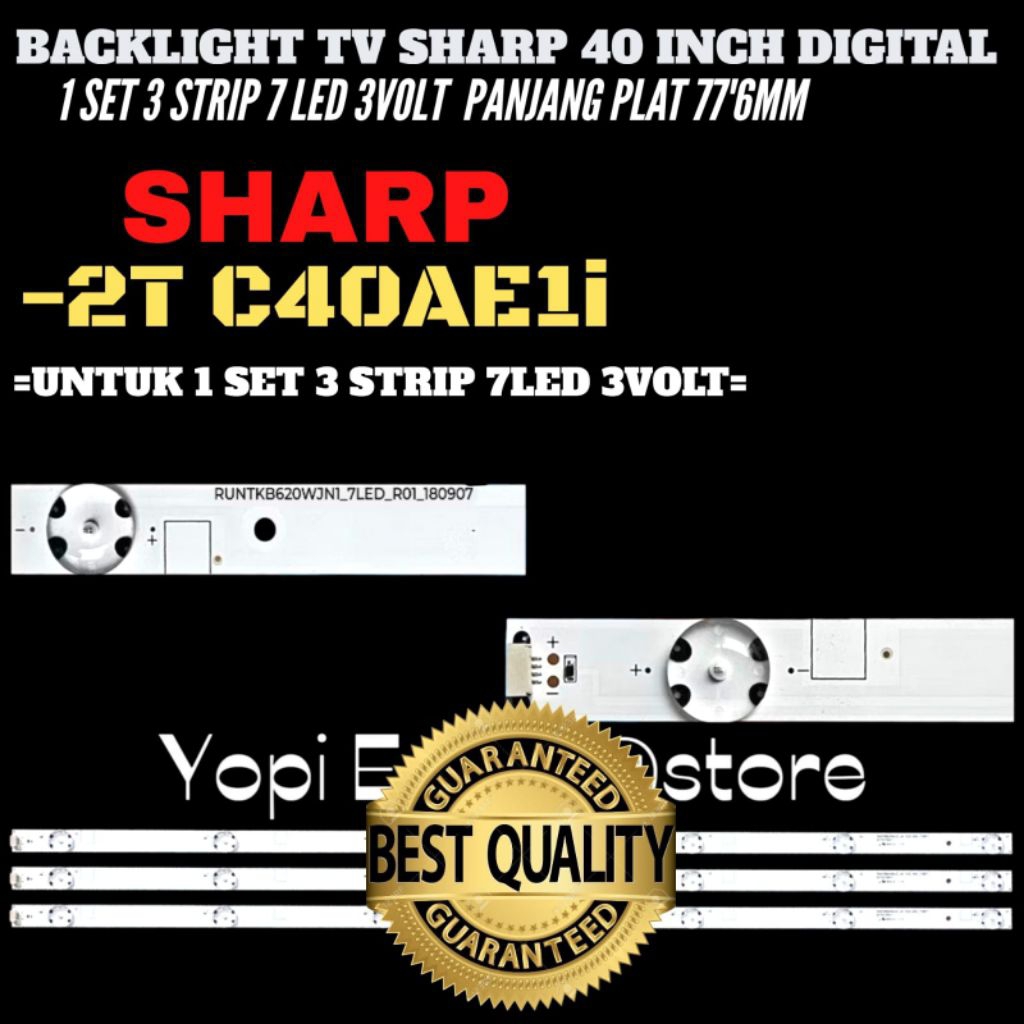 SHARP 40 INCH DIGITAL 2T TV BACKLIGHT - C40AE1I SHARP 40 INCH TV BACKLIGHT