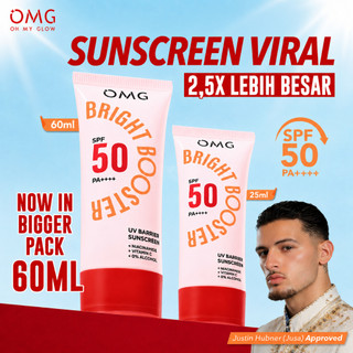 OMG OH MY GLOW UV Barrier Sunscreen SPF 50 PA++++  - Sunscreen - Mencerahkan dengan kandungan Serum Vit B3+C+E - Cepat Meresap - Tidak Berminyak