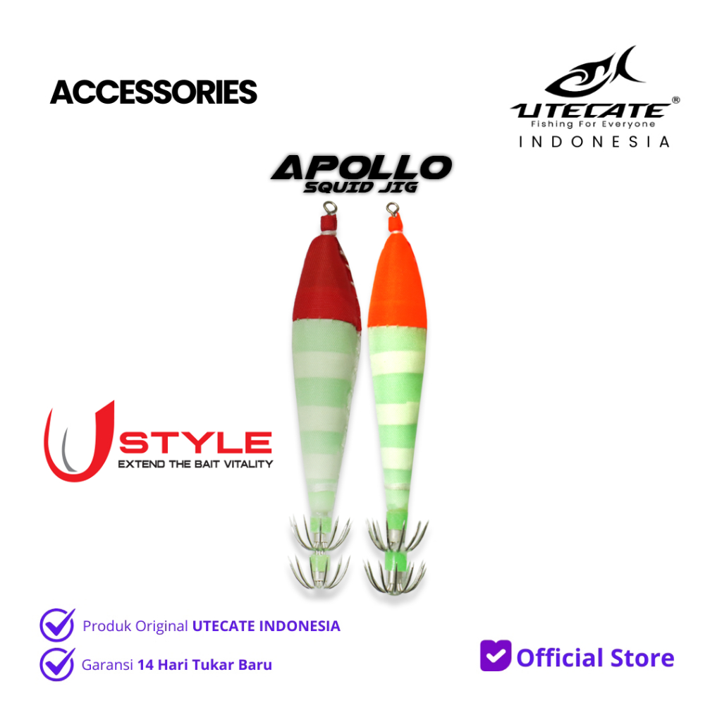 UTECATE APOLLO SQUID JIG UYLE - SQUID Fishing Hook