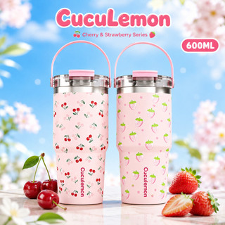 Cuculemon Tumbler Desain Kartun 890ML Stainless Steel Termos Air Panas Portable Botol Minum