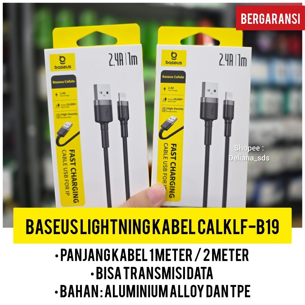 Baseus Lightning Cable CALKLF-B19 อย่างเป็นทางการ รับประกัน 1 ปี Baseus Lightning Cable สาย Baseus I