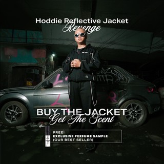 Noisome Hoodie Zipper Boxy Reflective - Revenge - Hitam