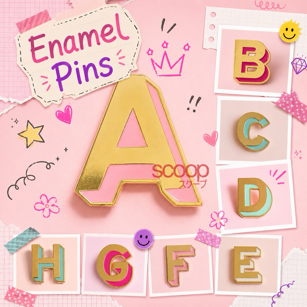 Scoop Pin Enamel Letter / Letter Enamel Pin (pc) 63380100