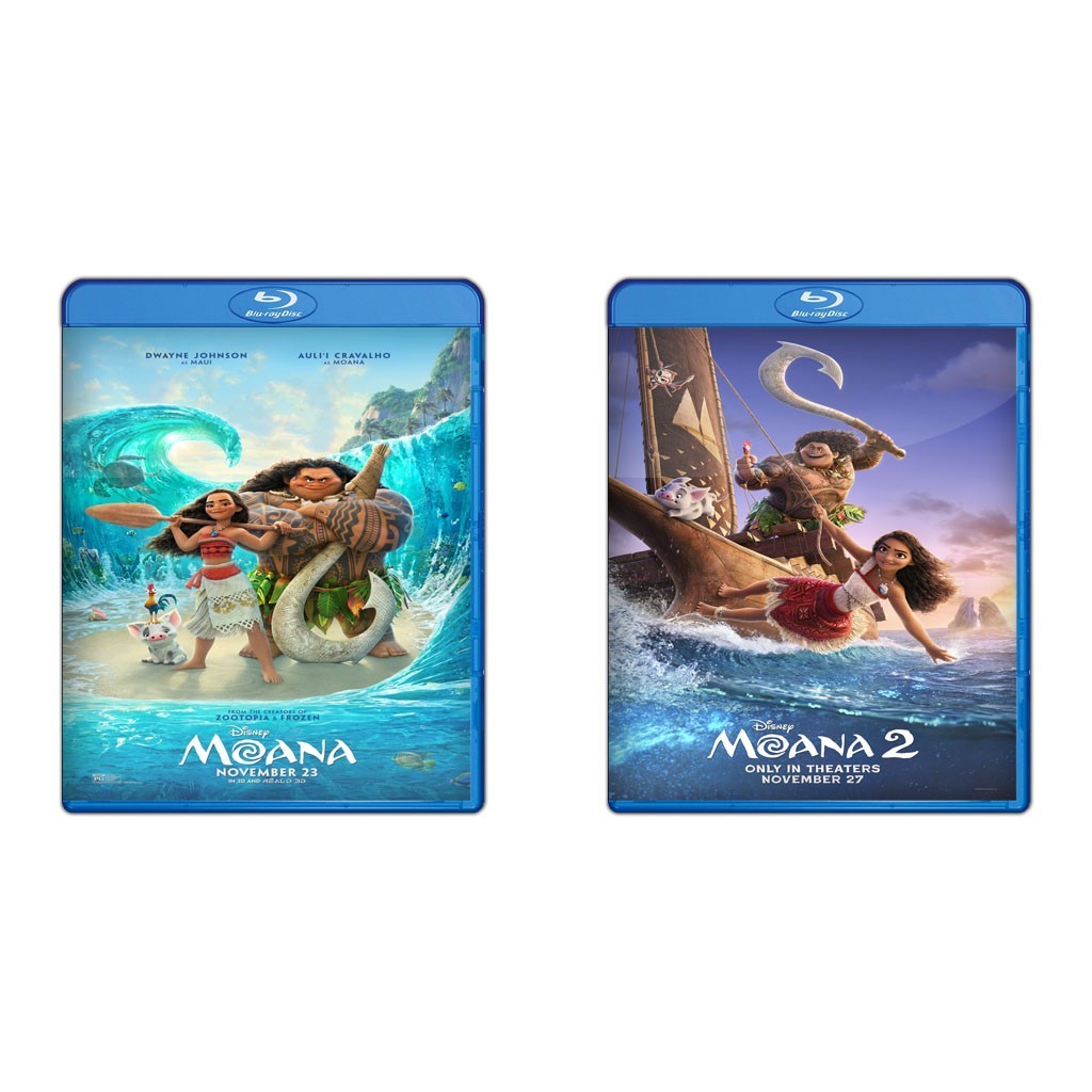 Moana DVD (2016) + Moana 2 DVD (2024)
