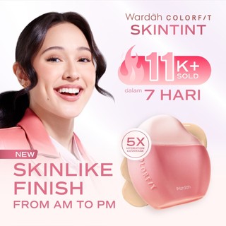 [NEW LAUNCH!] Wardah Skin Tint Pink Colorfit Supercharged Serum Tint 30ml SPF 40 PA+++ 87% Skincare dan CICA + Pentavitin - Skintint medium coverage skinlike finish tahan 16 jam, ringan, breathable, hybrid, bedak cushion twc -Makeup Wardah Official Store