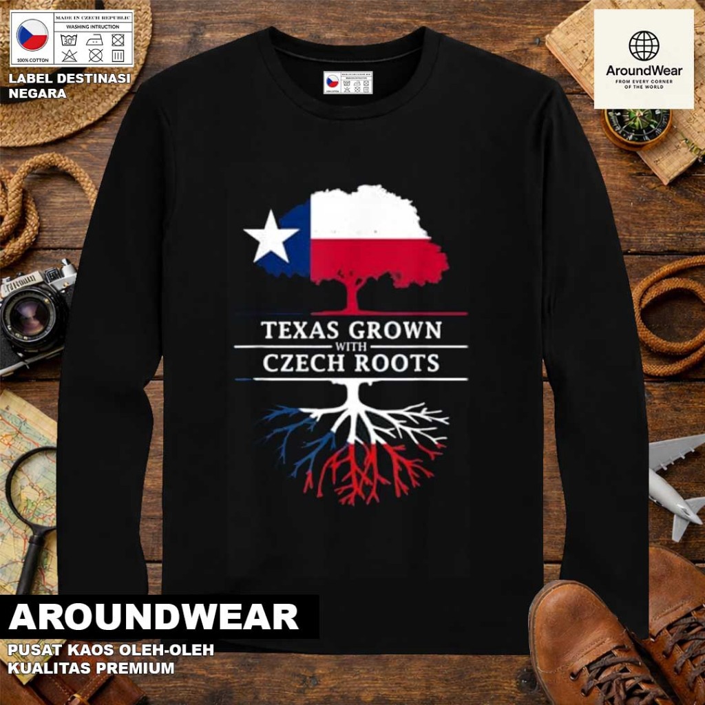 เสื้อยืด LONG-SLEEVED โดย CZECH 5 พร้อมแท็ก ASAL CZECH REPUBLIC SOUVENIR ของขวัญระดับพรีเมียม