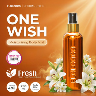 Eloi Coco One Wish Body Mist 250ml - Best Body Mist 2025 Female Daily Award, Body Mist Wanita Fresh Clean