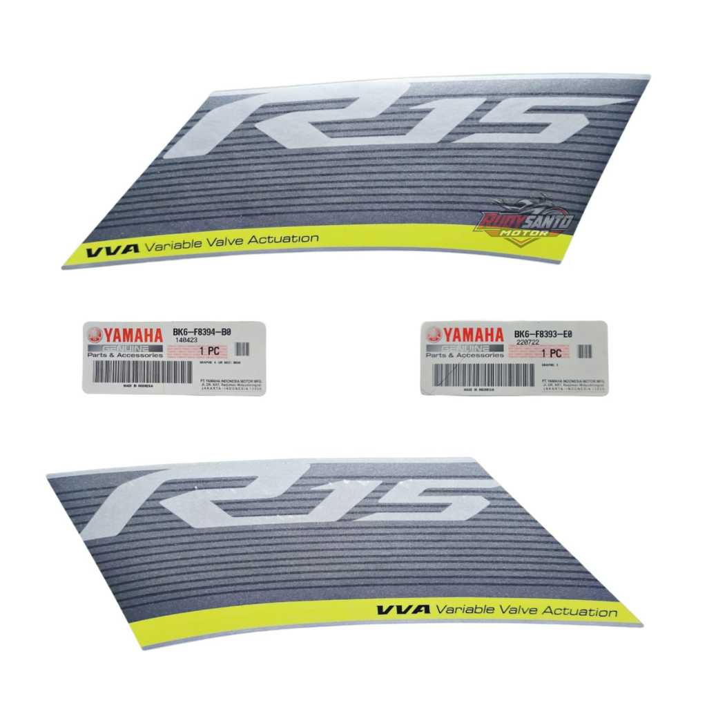 STRIPING STICKER BODY GRAP4 UR MS1 R 15 1 ชุด BK6-F8393-E0 & BK6-F8394-B0
