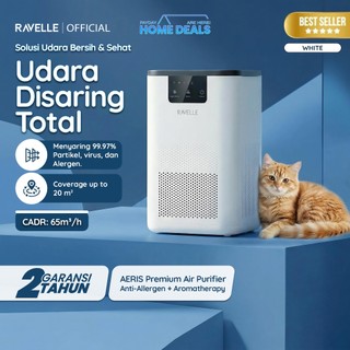 Ravelle Aeris Air Purifier HEPA H13 Anti Allergen Pet Friendly Filter Pembersih Udara 20m² 17W  - Pembersih Udara Dengan Pengharum Ruangan