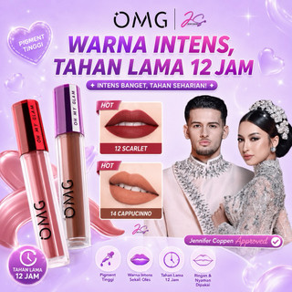 New Shade sd 30 OMG Oh My Glam Matte Kiss Lip Cream | Lipstik Lipstick Lipcream OMG | Dessert Edition OMG || Lip Cream 2.9 g || Lip Cream Matte Dengan Warna Intense || Tahan Lama & Ringan || Approved by SHEILA DARA dan BUNDA MAIA ESTIANTI ||