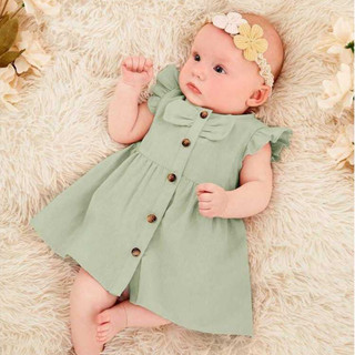 Baju Pakaian  Dres Bayi Anak Perempuan  Usia 0-18 Bulan