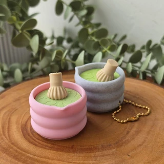 พรีเมี่ยมคาเฟ่ซีรีส์พวงกุญแจ Pastry Pudding Matcha Fidget Clicker