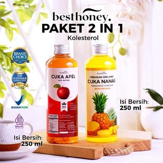 Best Honey Paket 2in1 Cuka Apel With Mother 250ML dan Cuka Nanas 250ML