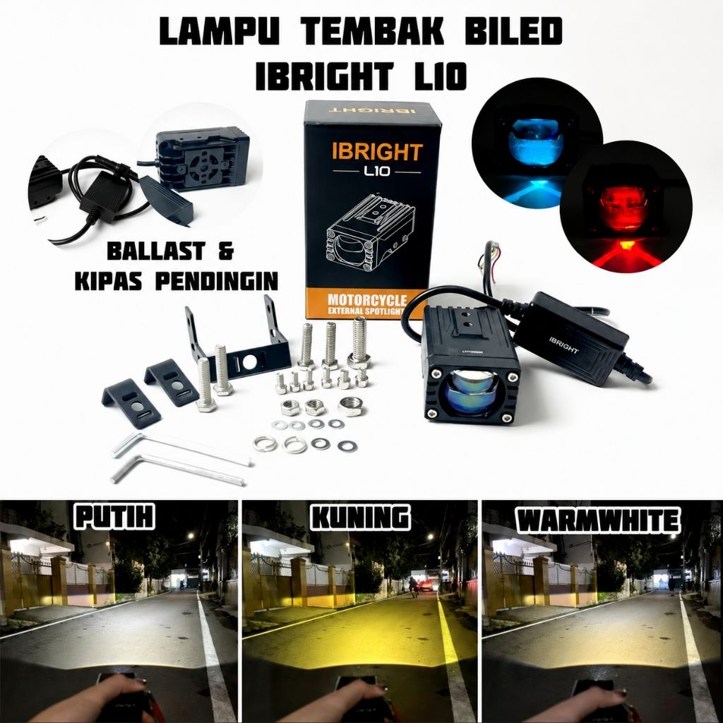 IBRIGHT L10 - สปอตไลท์เลนส์สีน้ําเงินบิลด์