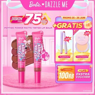 BARBIE X DAZZLE ME Peptide Power Matte Tinted Lip Balm SPF50+ PA++++ Soft-Focus Matte Finish Lip Balm Formula matte 24 jam Blurring Matte Care dan Memberikan Perlindungan dari Sinar UV