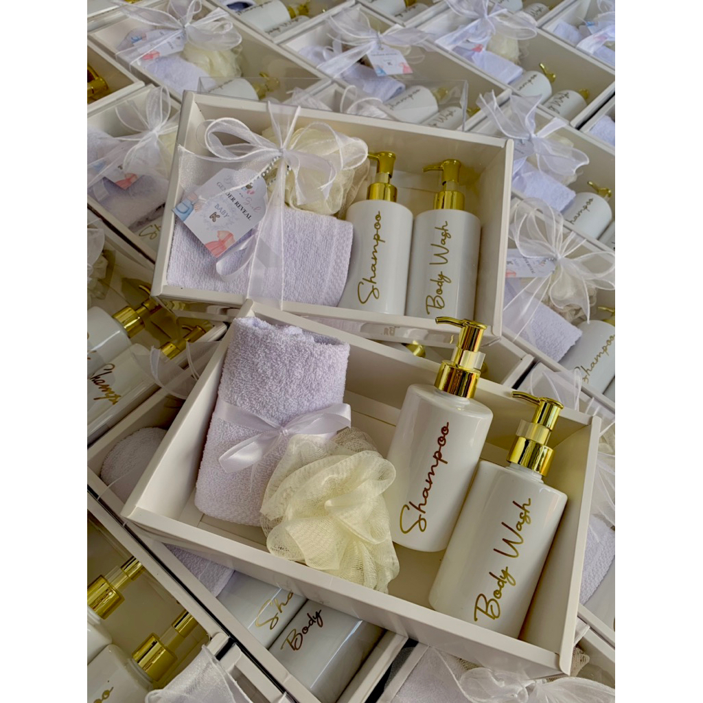 LUXURY BOX HAMPERS SOAP BOTTLE - WEDDING SOUVENIR SIRAMAN AQIQAH TASYAKURAN MITONI 4 MONTH GENDER RE
