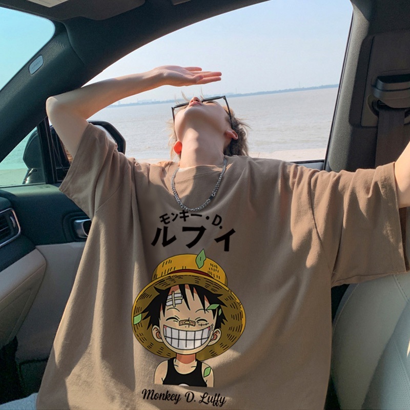 BIGSIZE เสื้อยืด (ขนาด M - 6XL) สไตล์เกาหลี MONKEY D LUFFY เสื้อยืด Oversize เกาหลีเสื้อยืดจัมโบ้ Ob