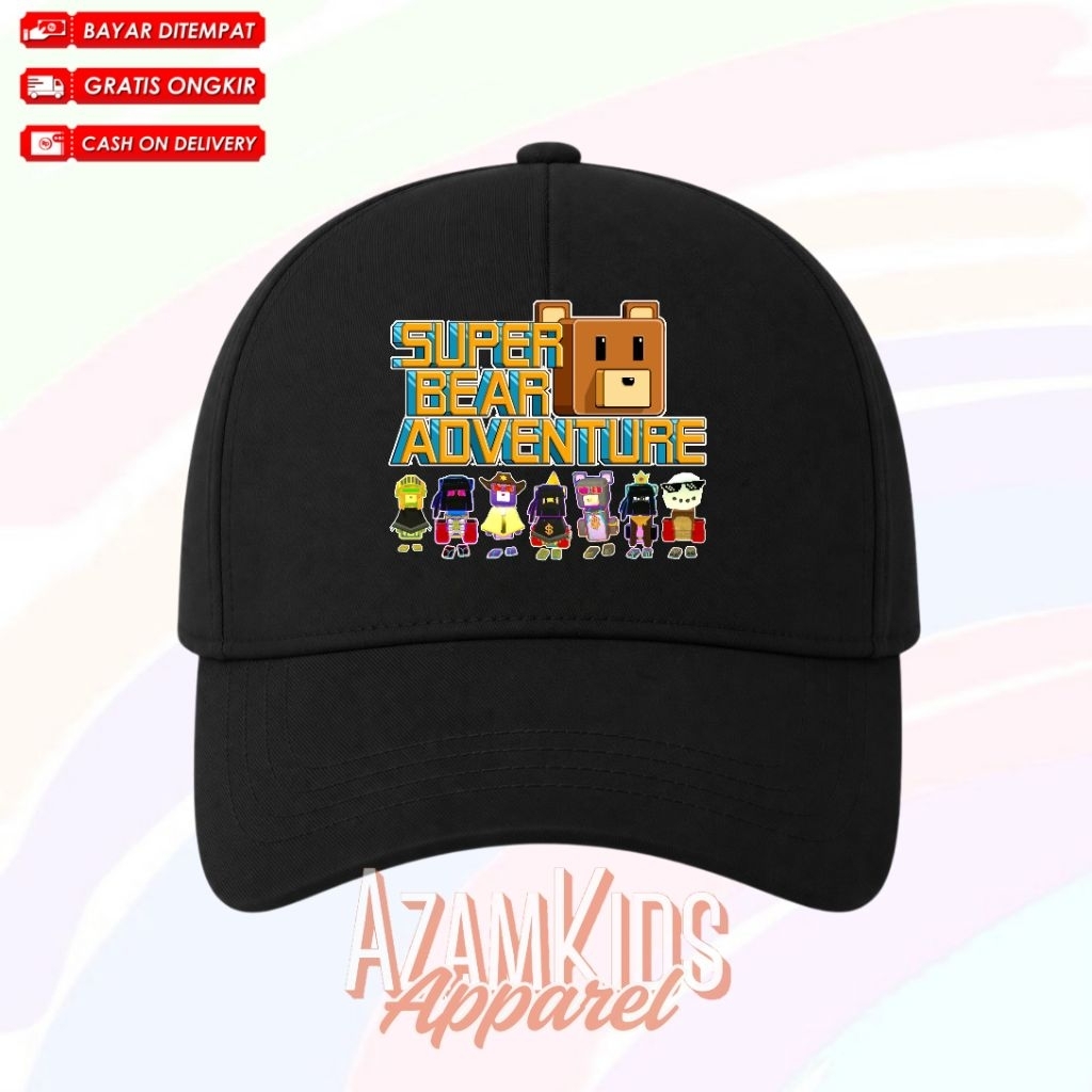 Super Bear Game Kids Hat All Character Free Name / Super Bear Game Kids Baseball Cap