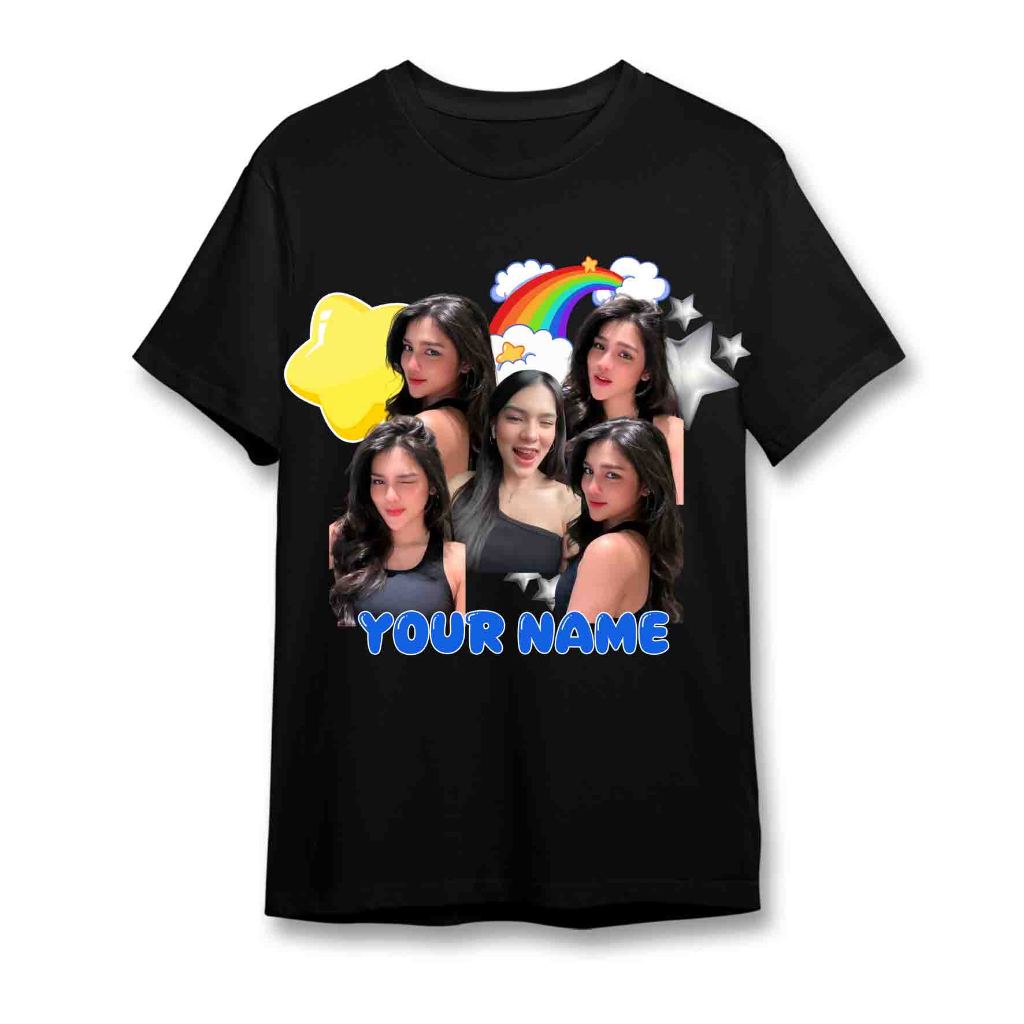 Bucin My Girl / My Boy เสื้อยืดสีดําสีขาวสามารถปรับแต่งด้วยรูปถ่ายและเขียนเสื้อยืดคู่รัก Unisex