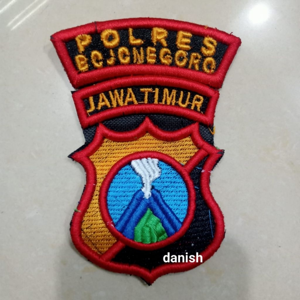 EMBROIDERED BET โลโก้ SYMBOL OF THE EAST JAVA REGIONAL REGIONAL POLDA SYMBOL