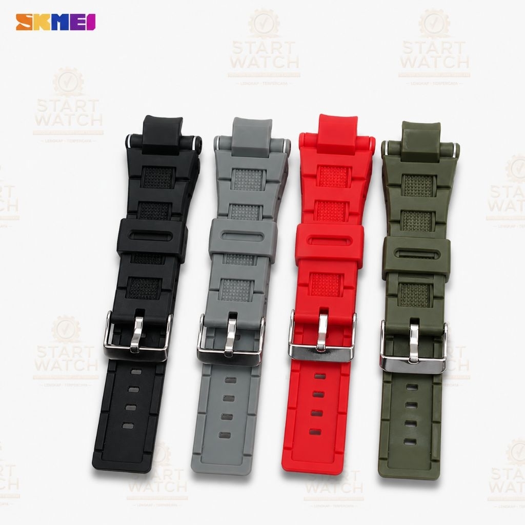 MERAH HIJAU SKMEI 1340 สายนาฬิกา SKMEI 1340 สายนาฬิกายางซิลิโคน สีดํา เขียว แดง เทา