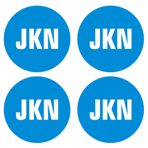 JKN สติ๊กเกอร์สีน้ําเงินทรงกลม ขนาด 1.5ซม