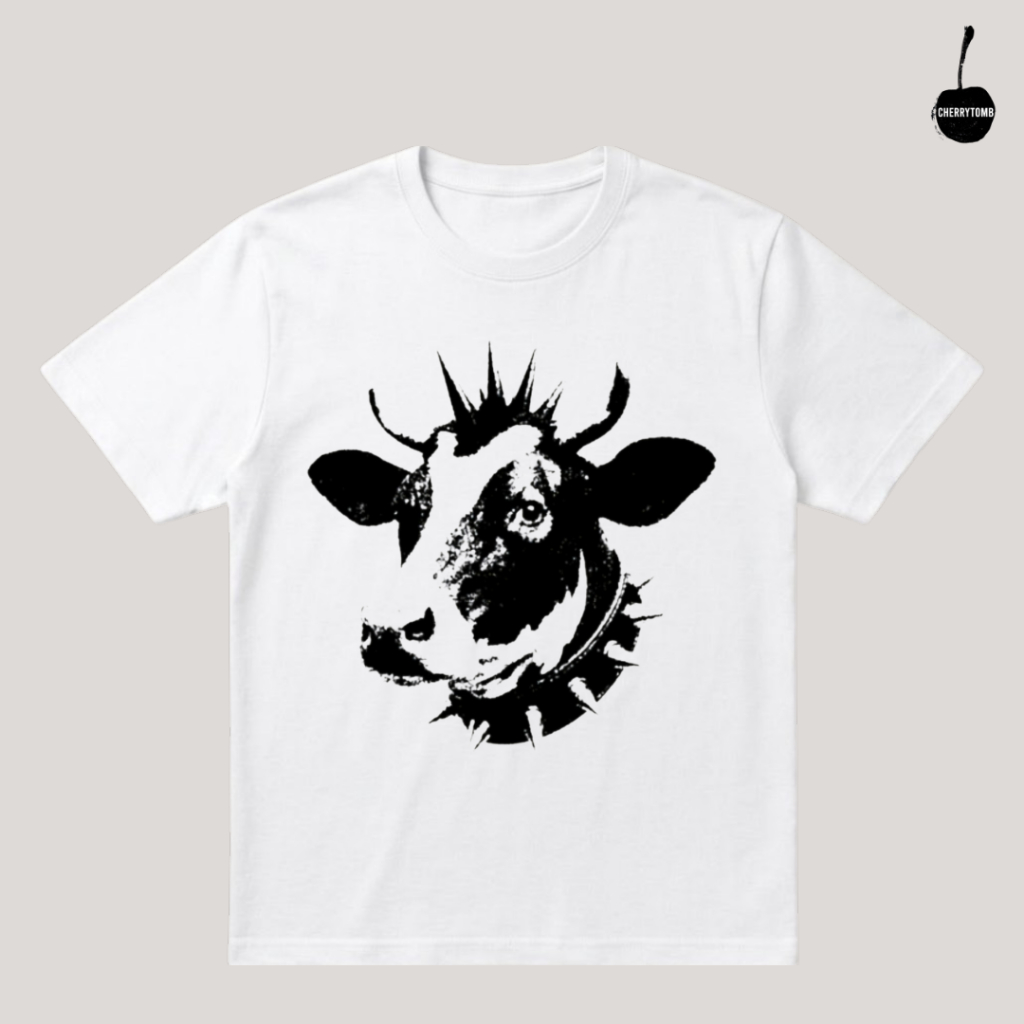 Punk Spike Cherrybomb Distro White T-Shirt/T-Shirt for Men/Women