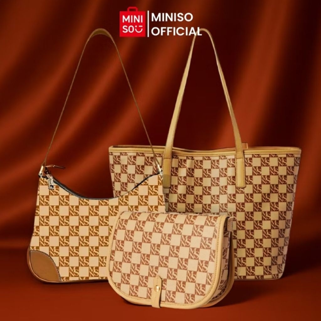 Miniso MNS กระเป๋าสะพายข้างผู้หญิง Elegant Designer Bag