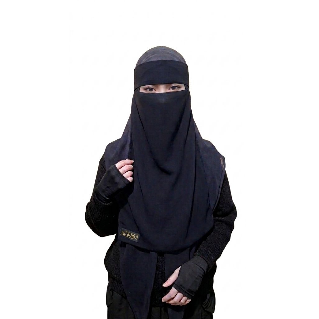 MATA Alburuj Bandana Niqab / Niqab ไม่มีตะเข็บใต้ตา