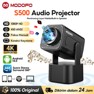 MODOFO Proyektor Android 4K 450 ANSI 20W Speaker S500