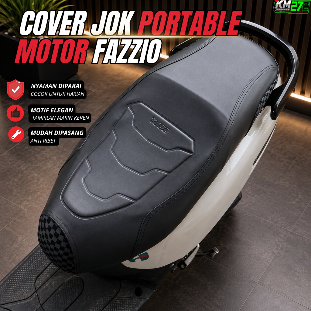 KM272 Fazzio ผ้าคลุมเบาะมอเตอร์ไซค์ / Fazzio ผ้าคลุมเบาะมอเตอร์ไซค์แบบพกพา Hassle-Free สวมใส่สบาย