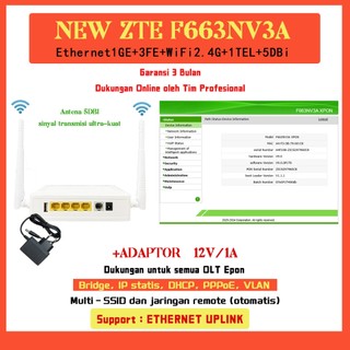 [Baru]Modem ONT ZTE F663NV3A - Antena 5dBi, Sinyal Kuat & Bebas Panas, Internet Lancar Tanpa Lag!