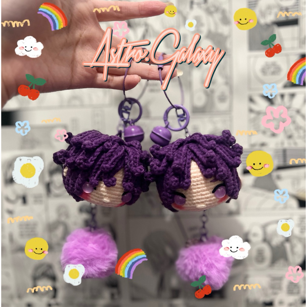 GANTUNGAN [ ETC ] พวงกุญแจ Rafayel Love and Deepspace Rafayel ถัก Bagcharm โครเชต์แฮนด์เมด
