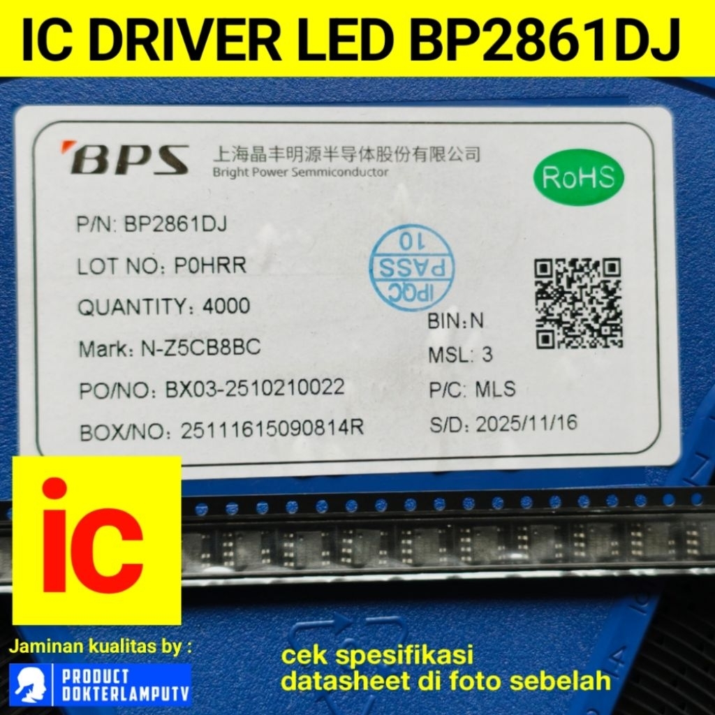 BP2861DJ 19-30W IC DRIVER LED BPS Bright Power Semiconductor