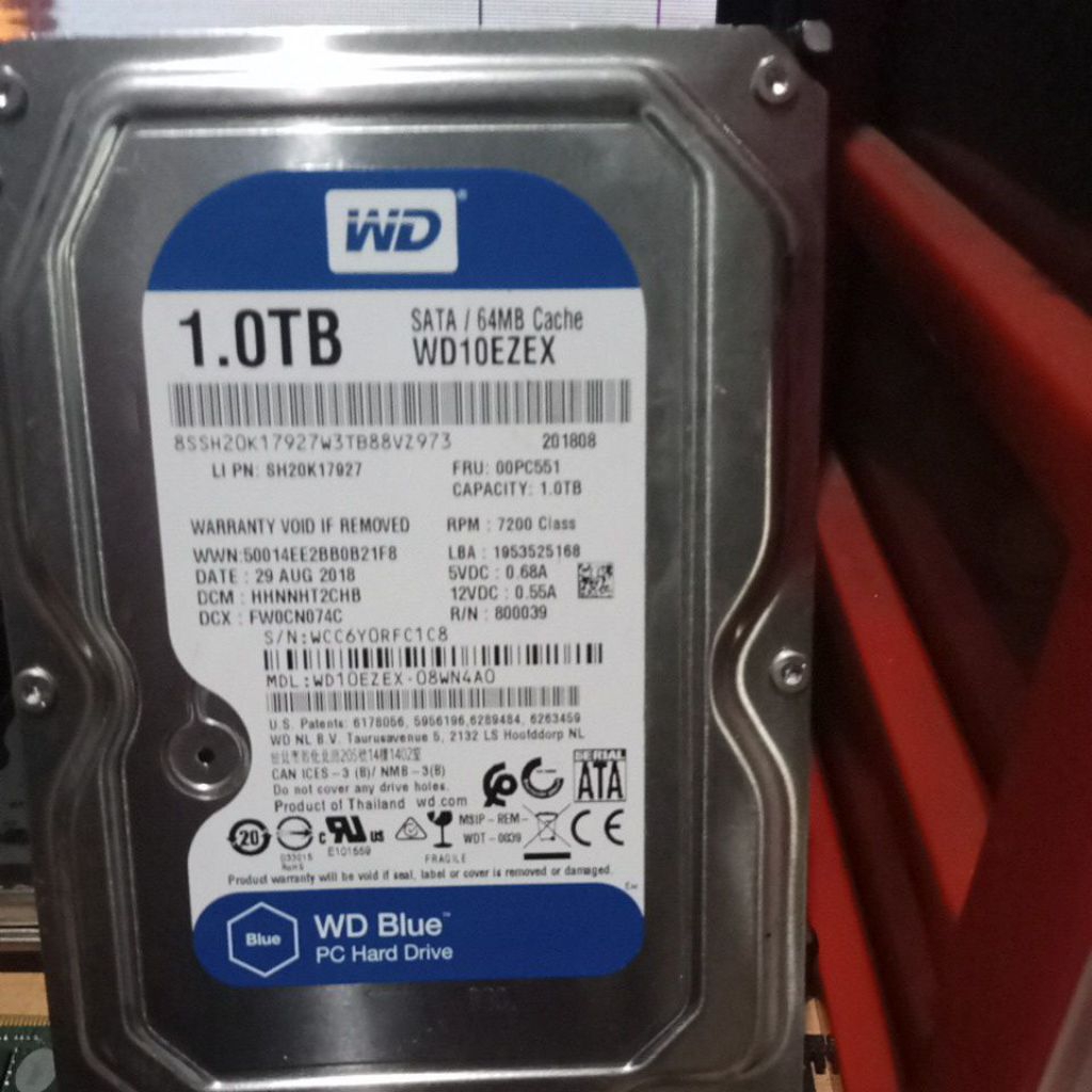 HDD 1TB / 1000GB WD Blue – Healthy 100% พร้อมใช้งาน pc หรือ CCTV 1tb หรือ 1000GB wd blue ex copotan 