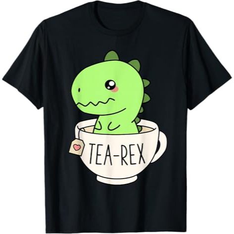 เสื้อผ้าเด็ก Tea-Rex น่ารัก T-Rex ไดโนเสาร์ Kawaii ตลก Dino Pun เสื้อยืดขนาดเล็ก