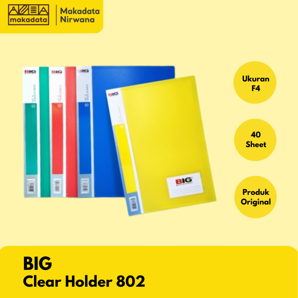 BIG CLEAR HOLDER/CLEAR MIC 802 F4 40 POCKET (1 ชิ้น)