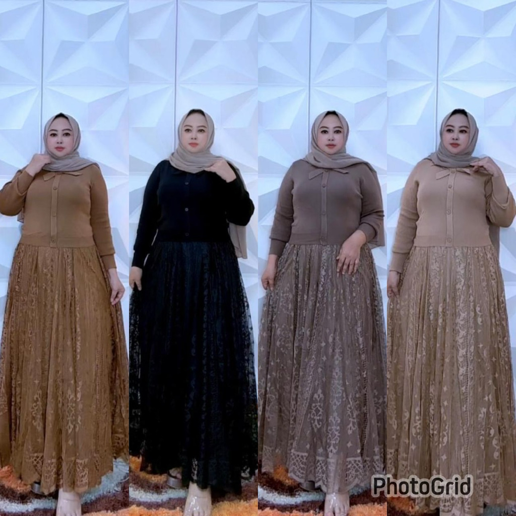 Gamis dress / midi dress zara เสื้อกั๊กถักขายดีใหม่ล่าสุด