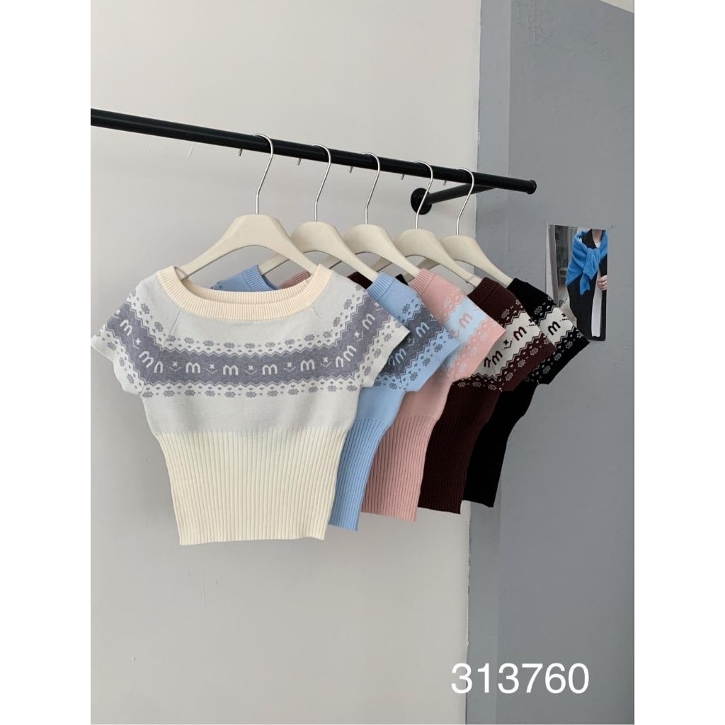 [LC] ONE-K 313760 เสื้อถักนิตติ้ง SABRINA