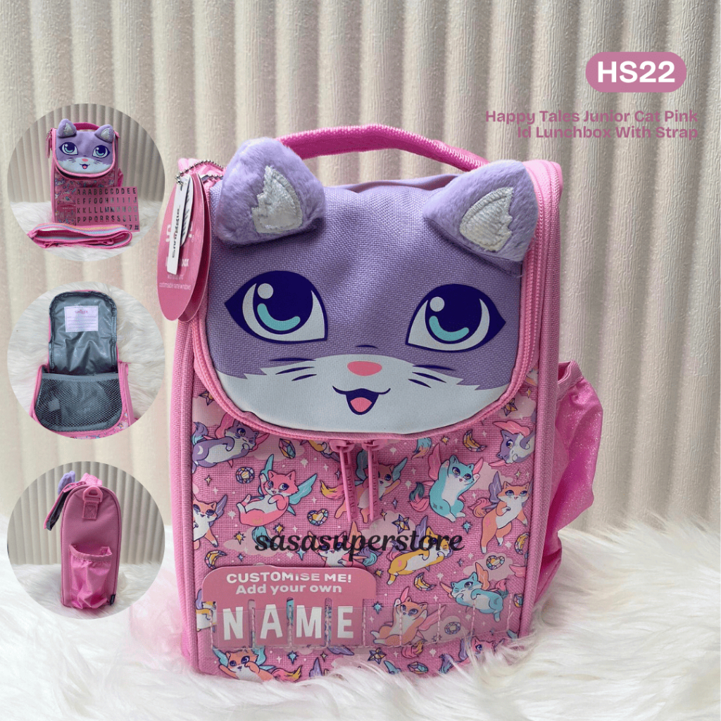 ซาซ่า เบบี๋ | SCHOOL BAG SMIGL SERIES GIRL PINK JUNIOR HAPPY TALES CHARACTER BACKPACK PINK CAT BACKP